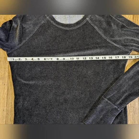 Athleta Velour Criss Cross Dress Charcoal Gray Size Small Sweatshirt Dress SZ Sm - Picture 6 of 12